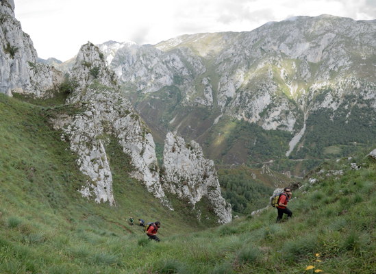 Panormica del ascenso al collado de San Esteban