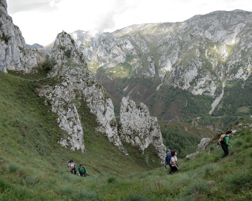 Panormica del ascenso al collado de San Esteban