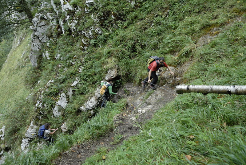 En pleno ascenso al collado