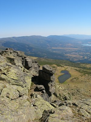 La laguna de los Pjaros desde la cresta